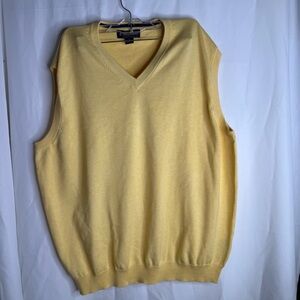 Brooks Brothers Yellow V-Neck Sweater